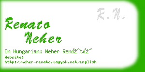 renato neher business card